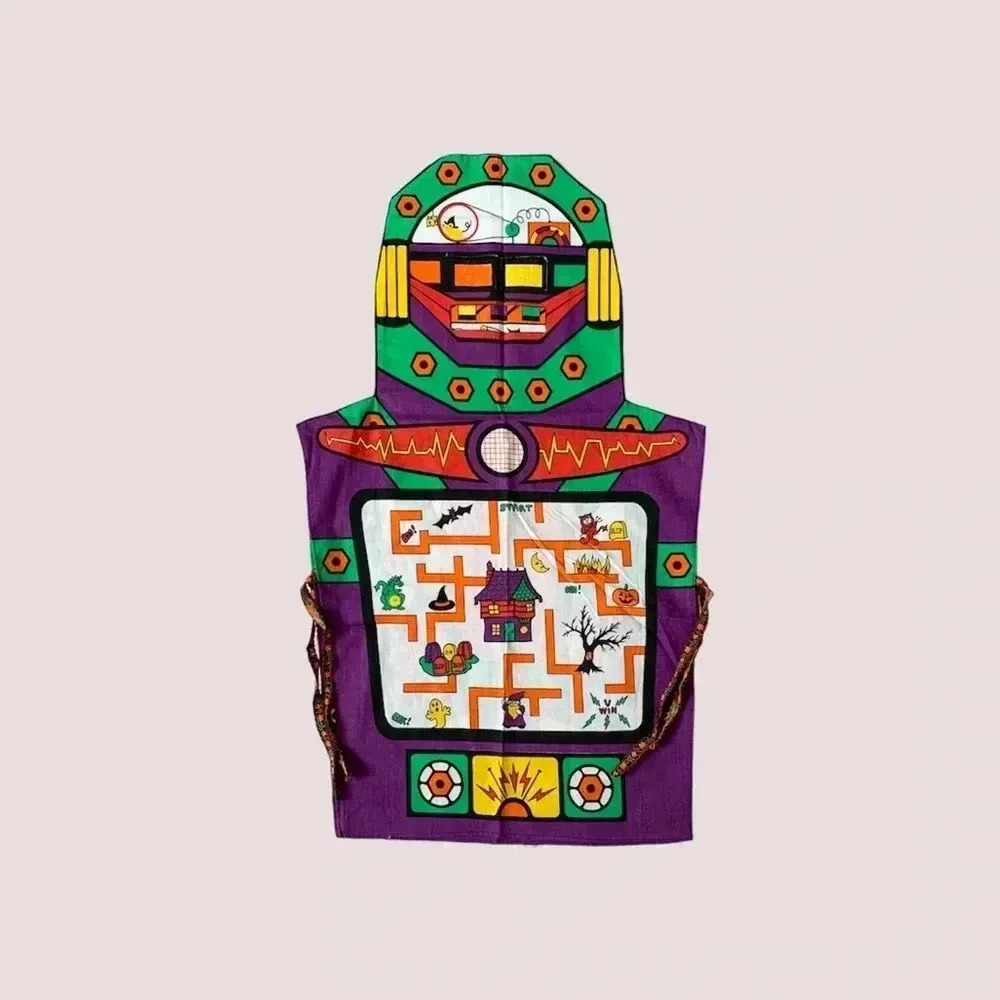 Vintage kids Halloween Robot apron costume